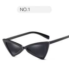 Load image into Gallery viewer, Vintage Women Sunglasses Triangle Black