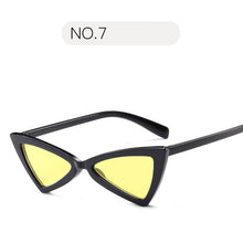 Load image into Gallery viewer, Vintage Women Sunglasses Triangle Black