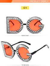 Load image into Gallery viewer, Fashion Crystal Diamond Round Oversized Sunglasses Women