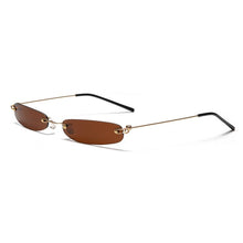 Load image into Gallery viewer, Narrow sunglasses woman rimless summer