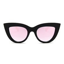 Load image into Gallery viewer, Rose Gold Cat Eye Sunglasses for Women Pink Mirror