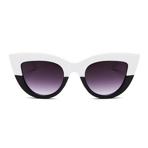 Rose Gold Cat Eye Sunglasses for Women Pink Mirror